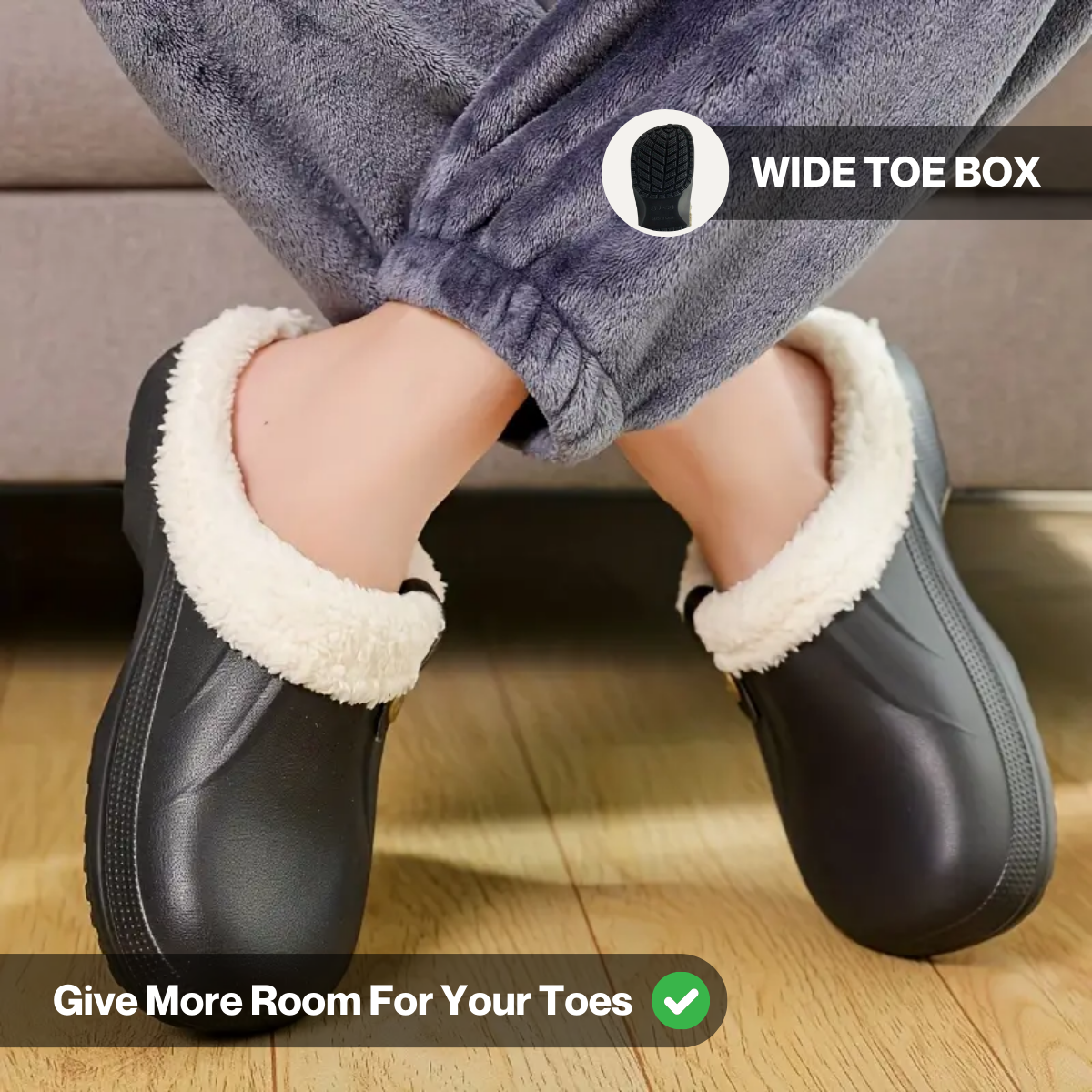 Arlo Fuzzy - Healthy & Non-Slip Comfort Clog Mules Black Friday